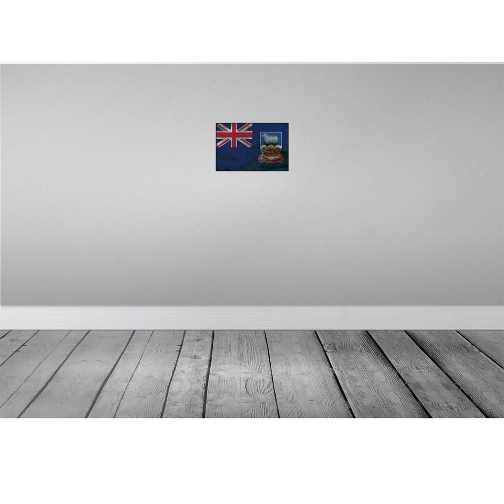 [LA-115801-2030] Blechschild 20x30 cm Falklandinseln Rost Flagge Fahne Wappen Bild 2
