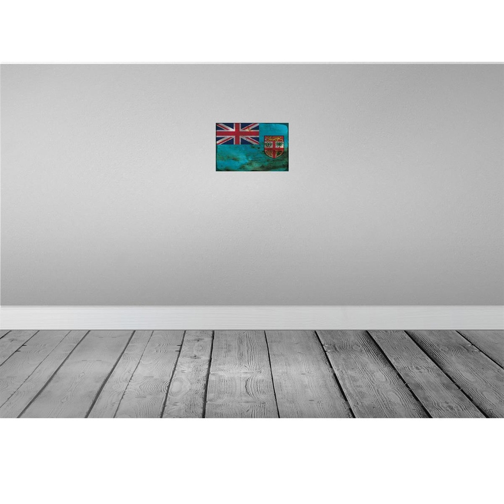 [LA-115803-H] Holzschild 20x30 cm Fidschi Fiji Rost Flagge Fahne Wappen Bild 2