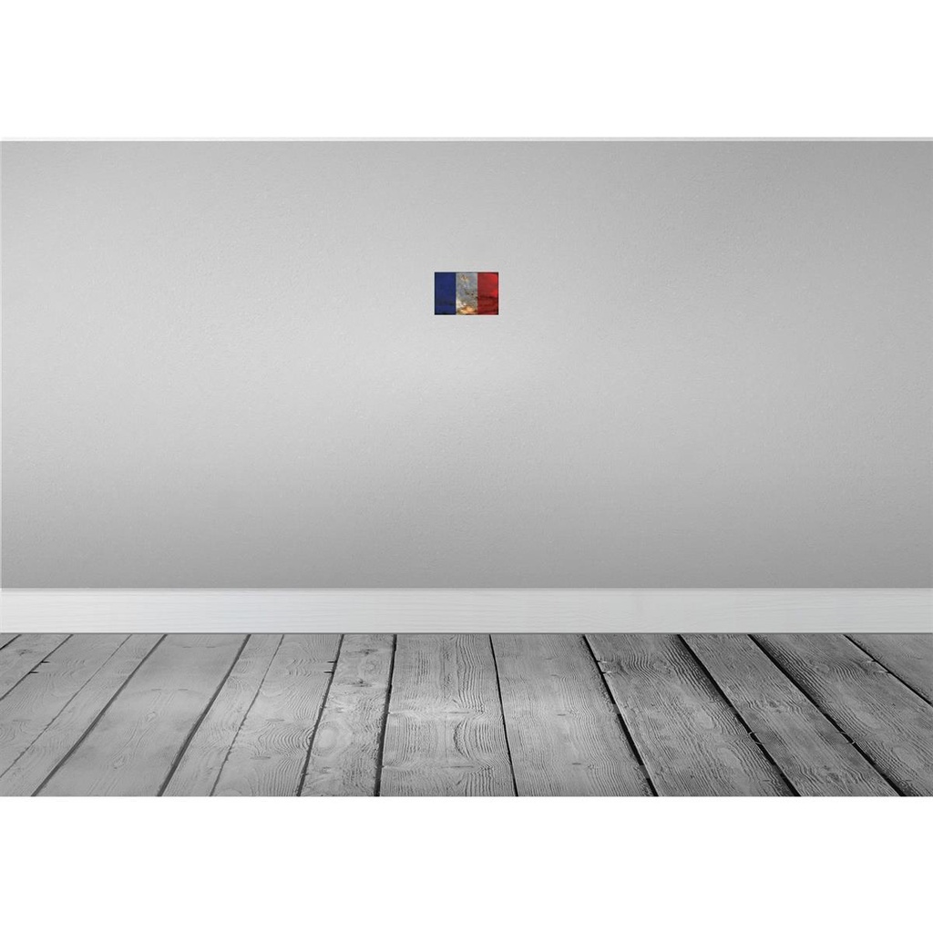 [LA-115805-1812-H] Holzschild 12x18 cm Frankreich France Rost Flagge Fahne Wappen Bild 2