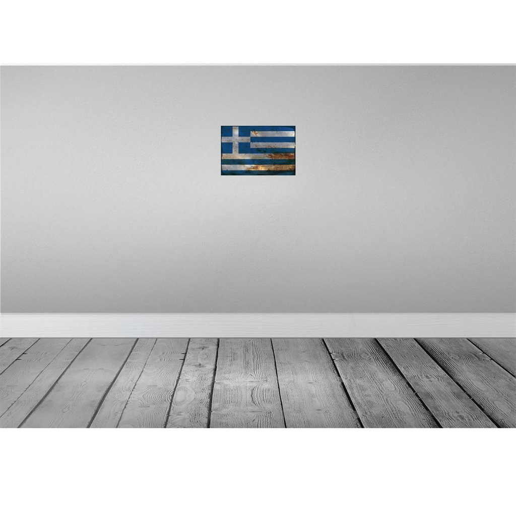 [LA-115813-2030] Blechschild 20x30 cm Griechenland GreeceRost Flagge Fahne Wappen Bild 2