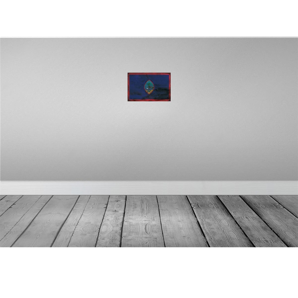 [LA-115816-2030] Blechschild 20x30 cm Guam Rost Flagge Fahne Wappen Bild 2