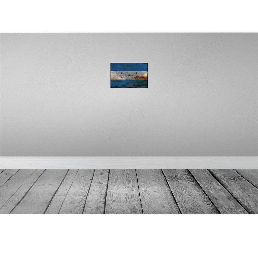 [LA-115824-2030] Blechschild 20x30 cm Hondura Honduras Rost Flagge Fahne Wappen Bild 2