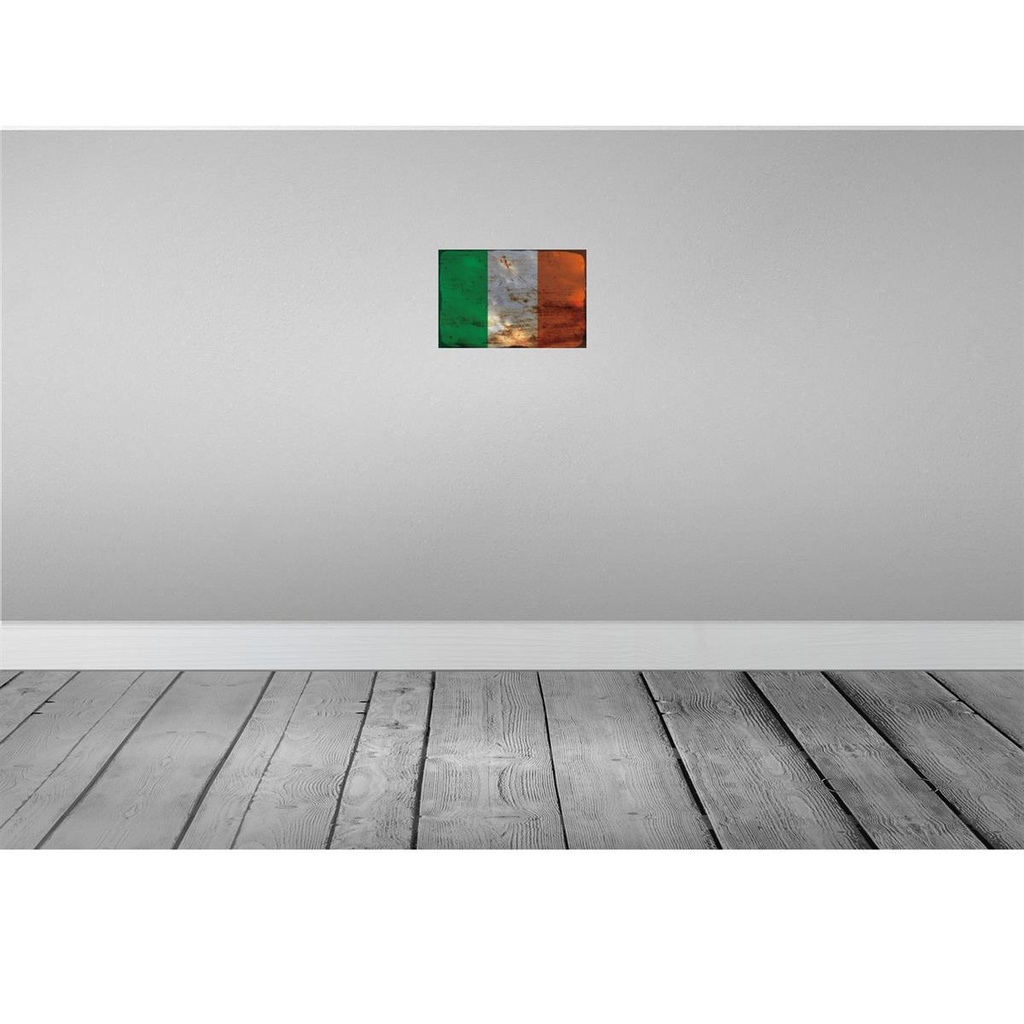 [LA-115832-2030] Blechschild 20x30 cm Irland Ireland Rost Flagge Fahne Wappen Bild 2