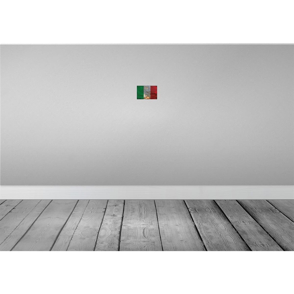 [LA-115835-1812] Blechschild 12x18 cm Italien Italy Rost Flagge Fahne Wappen Bild 2