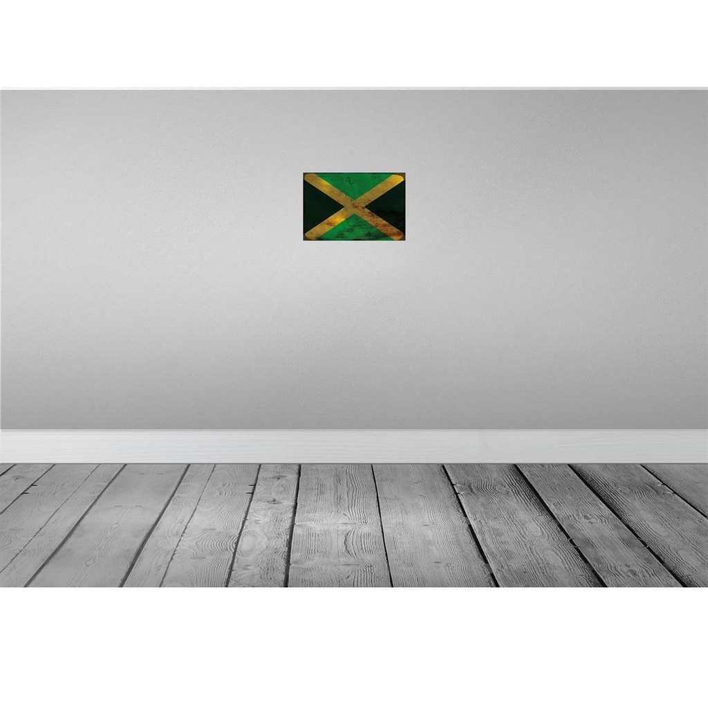 [LA-115836-2030] Blechschild 20x30 cm Jamaika Jamaica Rost Flagge Fahne Wappen Bild 2