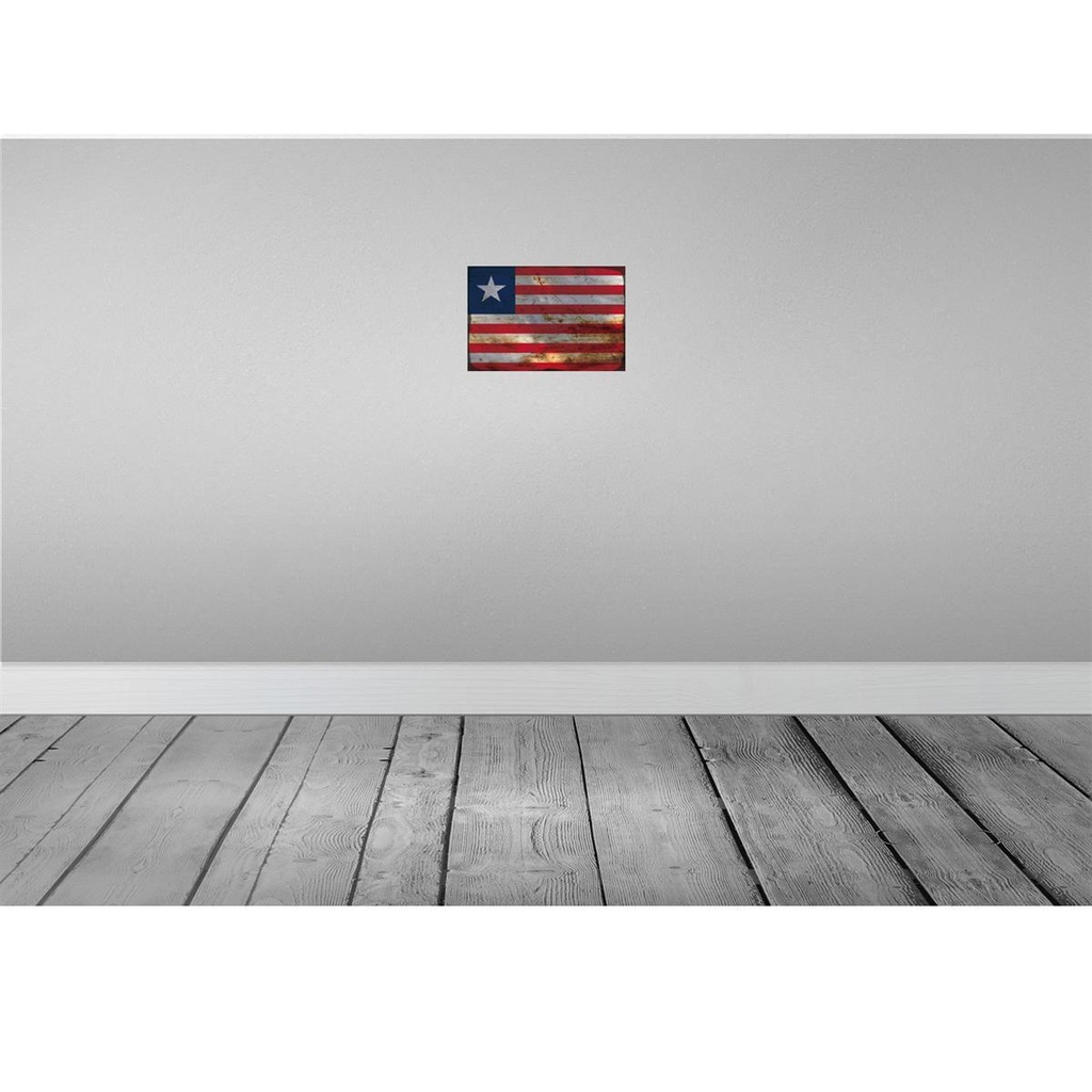 [LA-115849-2030] Blechschild 20x30 cm Liberia Rost Flagge Fahne Wappen Bild 2