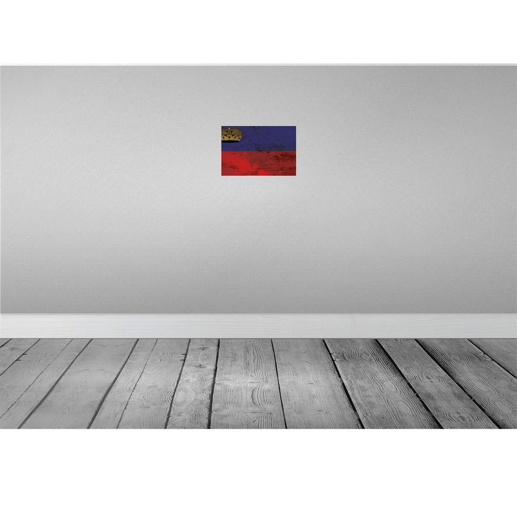 [LA-115851-2030] Blechschild 20x30 cm Liechtenstein Rost Flagge Fahne Wappen Bild 2