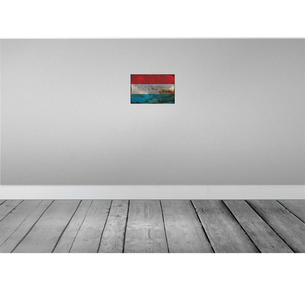[LA-115853-H] Holzschild 20x30 cm Luxemburg Luxembourg Rost Flagge Fahne Wappen Bild 2