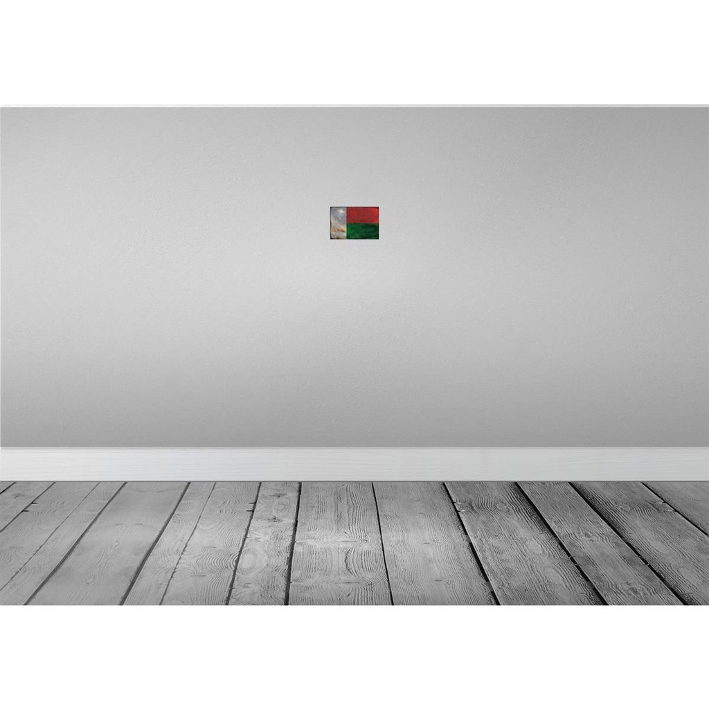 [LA-115856-1812-H] Holzschild 12x18 cm Madagaskar Madagascar Rost Flagge Fahne Wappen Bild 2
