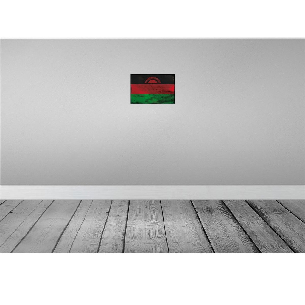 [LA-115858-H] Holzschild 20x30 cm Malawi Rost Flagge Fahne Wappen Bild 2