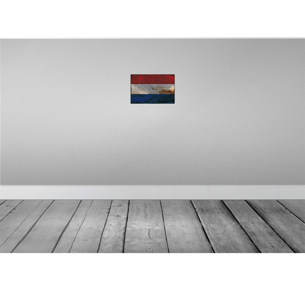 [LA-115877-H] Holzschild 20x30 cm Niederlande Netherlands Rost Flagge Fahne Wappen Bild 2