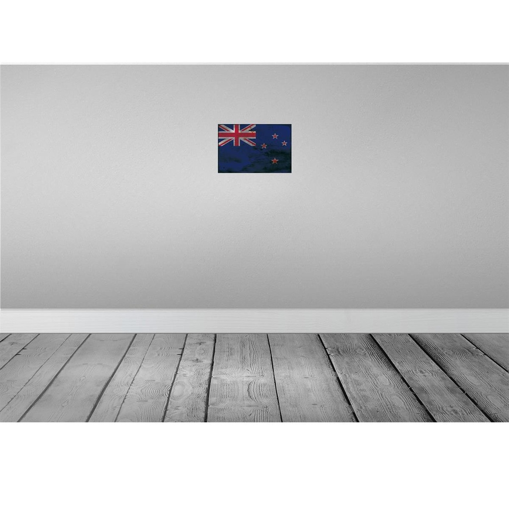 [LA-115879-H] Holzschild 20x30 cm Neuseeland New Zealand Rost Flagge Fahne Wappen Bild 2