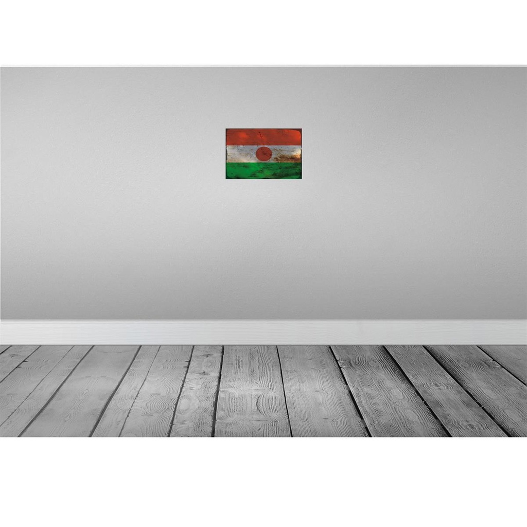 [LA-115881-H] Holzschild 20x30 cm Niger Rost Flagge Fahne Wappen Bild 2