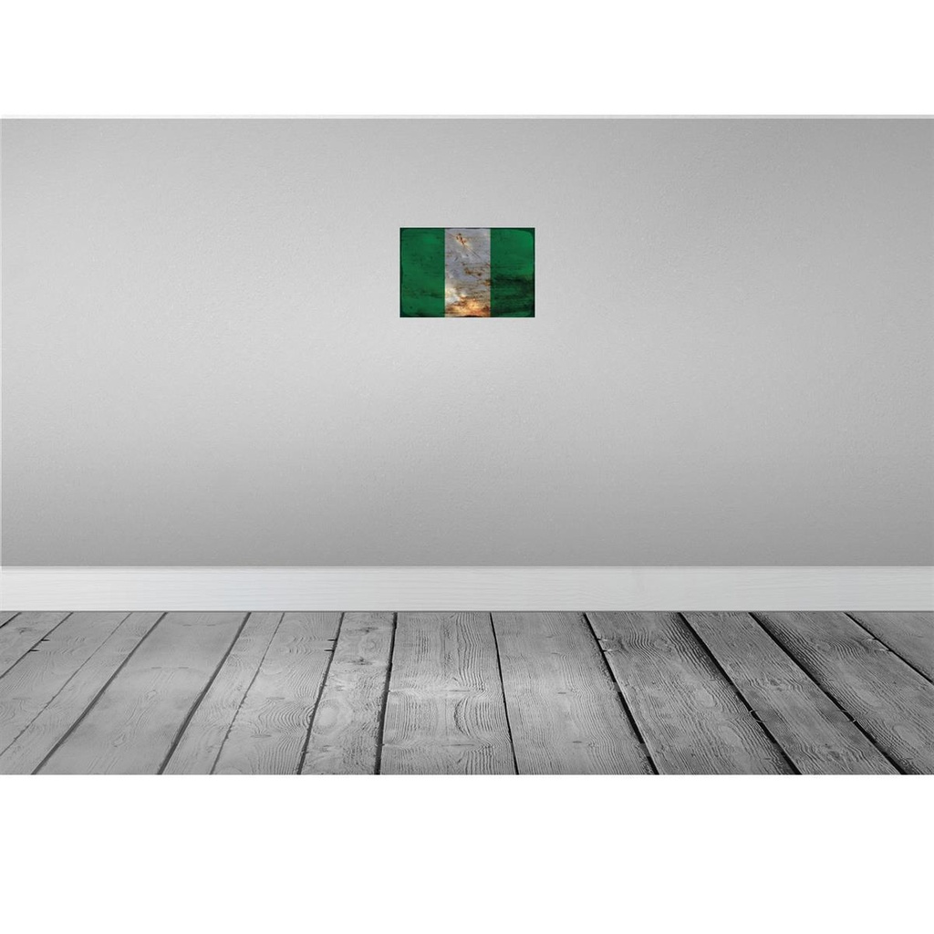 [LA-115882-2030] Blechschild 20x30 cm Nigeria Rost Flagge Fahne Wappen Bild 2