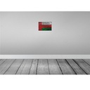 [LA-115889-H] Holzschild 20x30 cm Oman Rost Flagge Fahne Wappen Bild 2