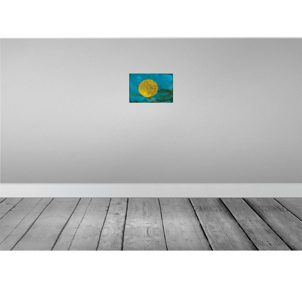[LA-115891-H] Holzschild 20x30 cm Palau Rost Flagge Fahne Wappen Bild 2