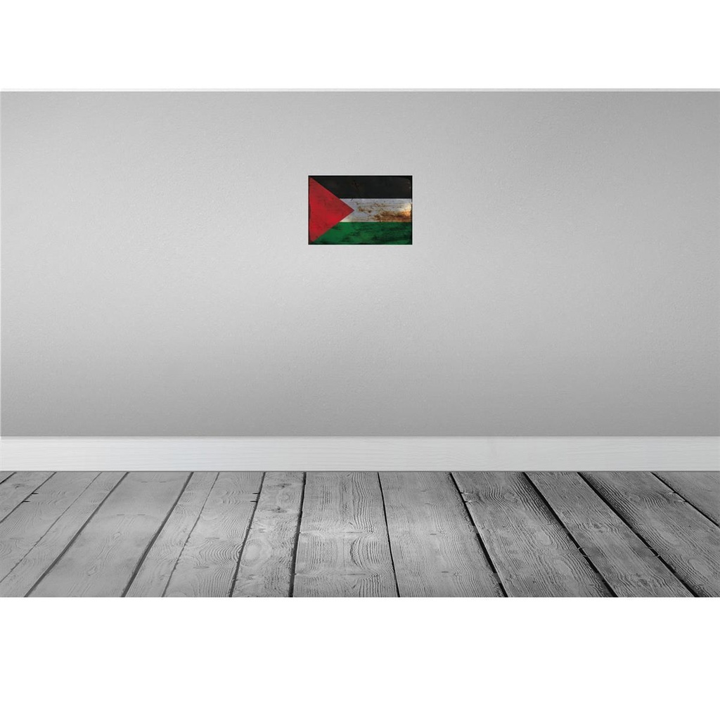 [LA-115892-2030] Blechschild 20x30 cm Palästina Palestine Rost Flagge Fahne Wappen Bild 2