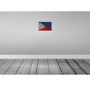 [LA-115896-H] Holzschild 20x30 cm Philippinen Philippines Rost Flagge Fahne Wappen Bild 2