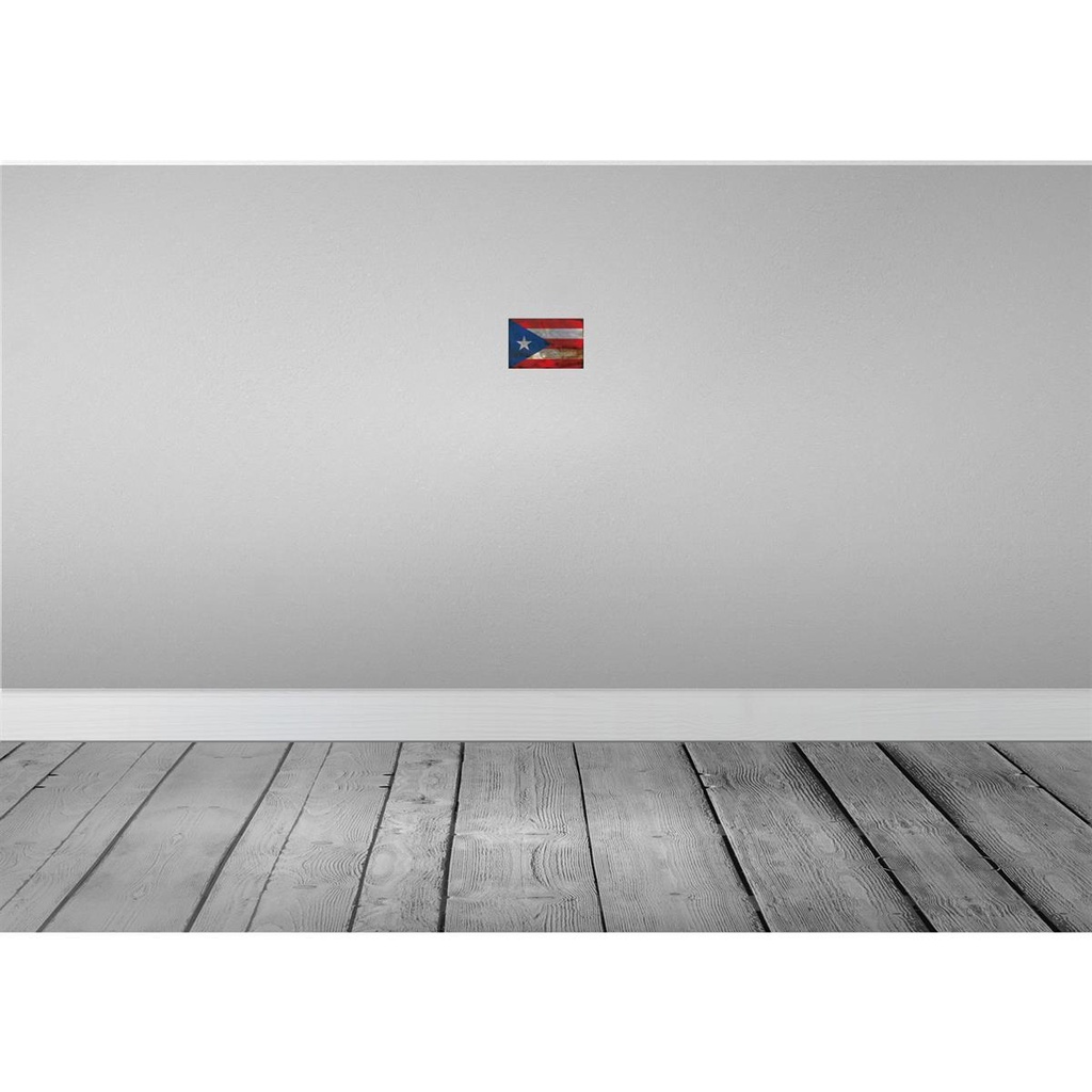 [LA-115899-1812] Blechschild 12x18 cm Puerto Rico Flagge Fahne Wappen Rost Abenteuer Reisen Straße Stadt Urlaub Bild 2