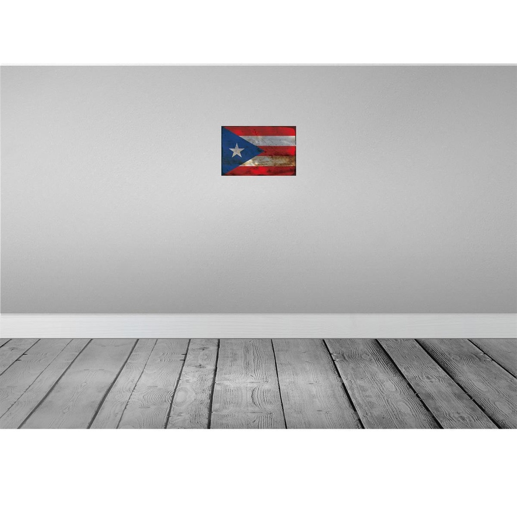 [LA-115899-H] Holzschild 20x30 cm Puerto Rico Rost Straße Stadt Bild 2
