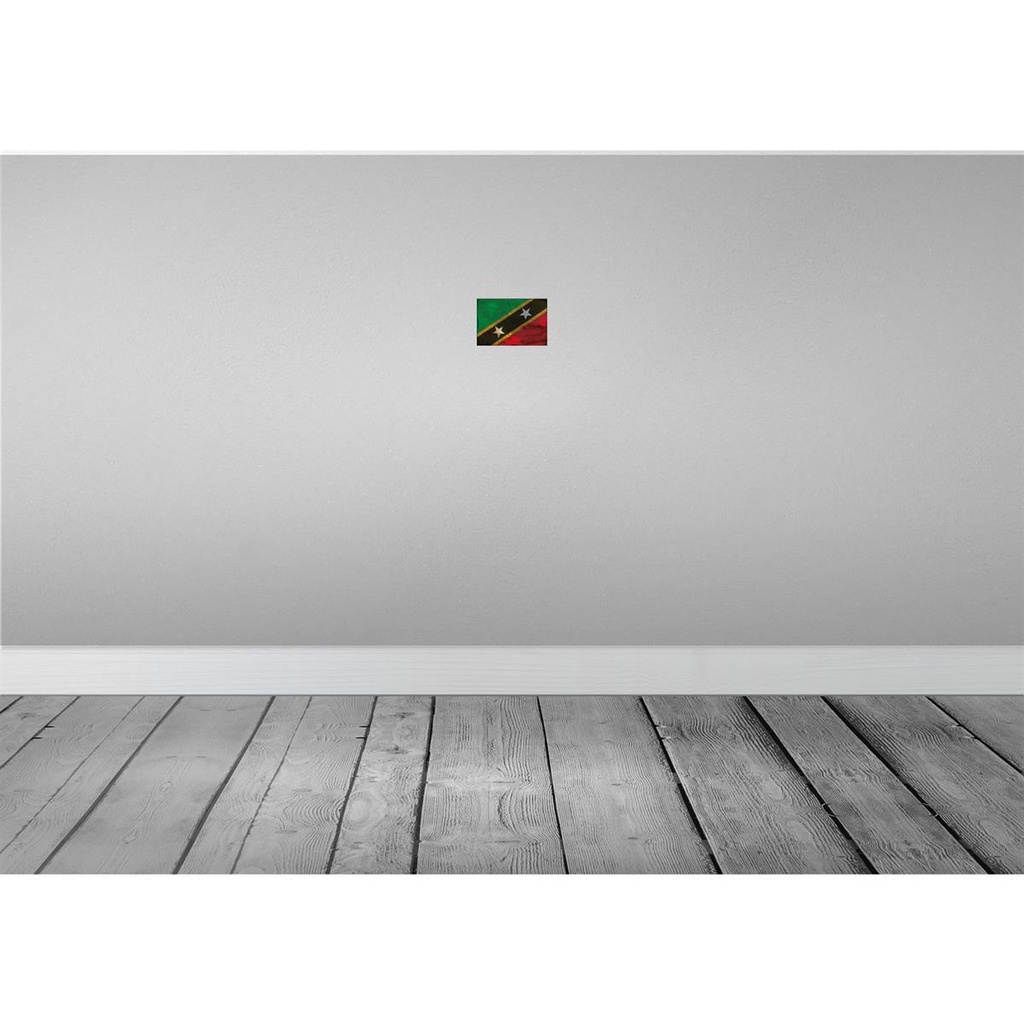 [LA-115904-1812-H] Holzschild 12x18 cm St. Kitts und Nevis Rost Flagge Fahne Wappen Bild 2