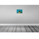 [LA-115905-2030] Blechschild 20x30 cm Saint Lucia Rost Flagge Fahne Wappen Bild 2