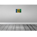 [LA-115906-2030] Blechschild 20x30 cm Saint Vincent Grenadinen Rost Flagge Fahne Wappen Bild 2