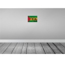 [LA-115909-H] Holzschild 20x30 cm São Tomé und Príncipe Rost Flagge Fahne Wappen Bild 2