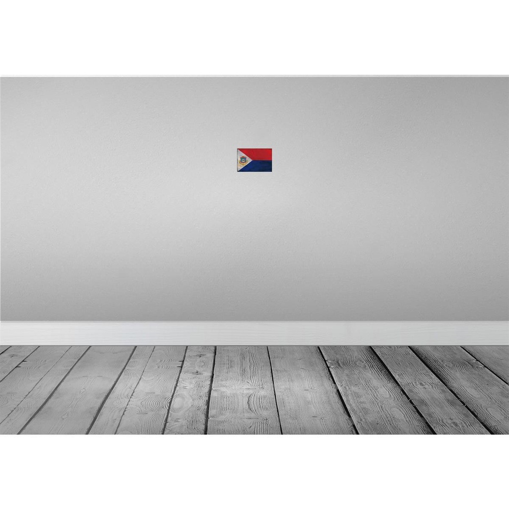 [LA-115917-1812] Blechschild 12x18 cm Sint Maarten Rost Flagge Fahne Wappen Bild 2