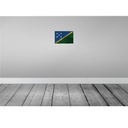 [LA-115920-H] Holzschild 20x30 cm Salomonen Solomon Islands Rost Flagge Fahne Wappen Bild 2