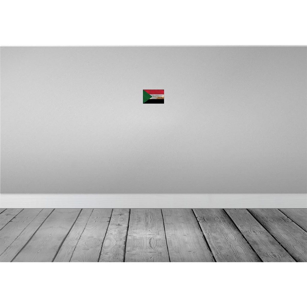 [LA-115926-1812] Blechschild 12x18 cm Sudan Rost Flagge Fahne Wappen Bild 2
