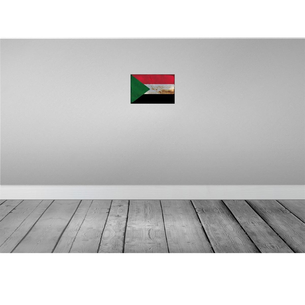[LA-115926-2030] Blechschild 20x30 cm Sudan Rost Flagge Fahne Wappen Bild 2