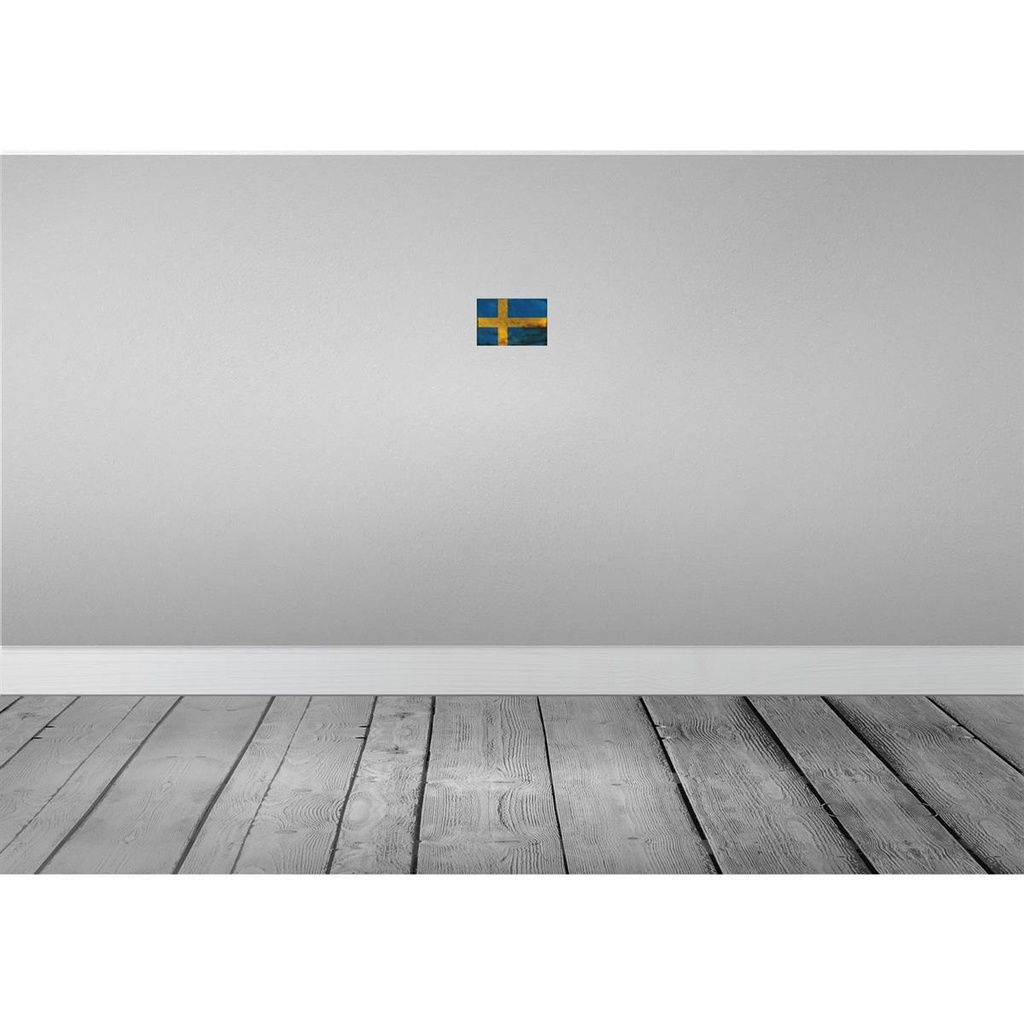 [LA-115929-1812-H] Holzschild 12x18 cm Schweden Sweden Rost Flagge Fahne Wappen Bild 2