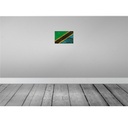 [LA-115934-H] Holzschild 20x30 cm Tansania Tanzania Rost Flagge Fahne Wappen Bild 2