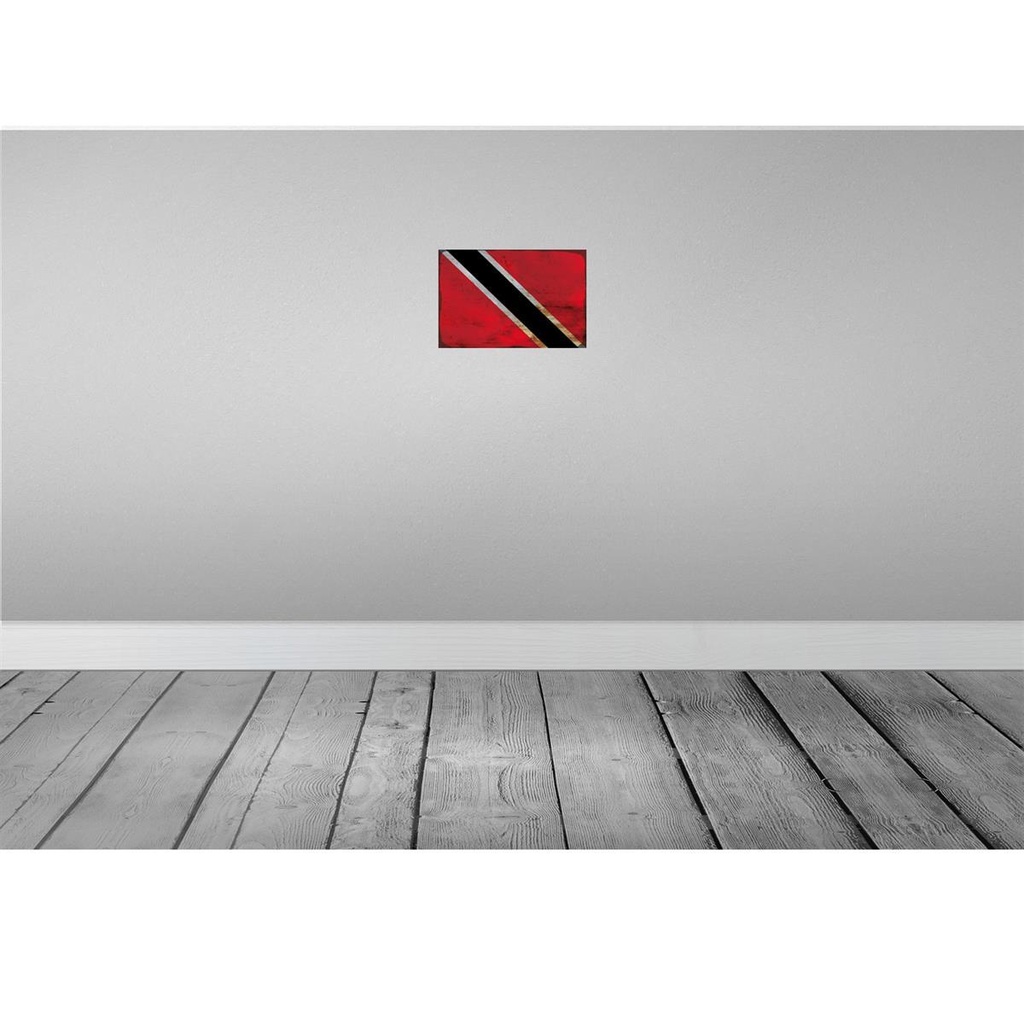 [LA-115941-2030] Blechschild 20x30 cm Trinidad und Tobago Rost Flagge Fahne Wappen Bild 2