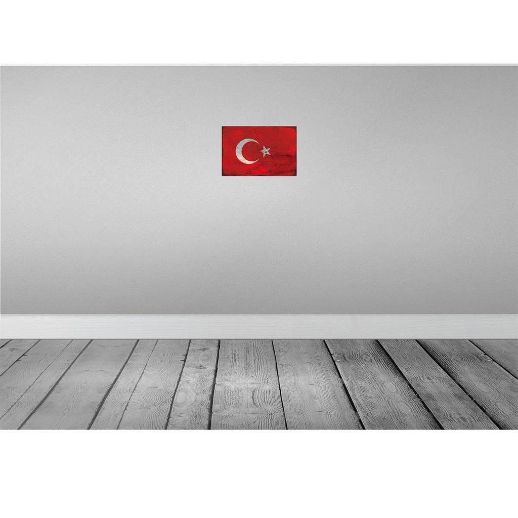 [LA-115943-2030] Blechschild 20x30 cm Türkei Turkey Rost Flagge Fahne Wappen Bild 2