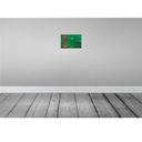 [LA-115944-H] Holzschild 20x30 cm Turkmenistan Rost Flagge Fahne Wappen Bild 2