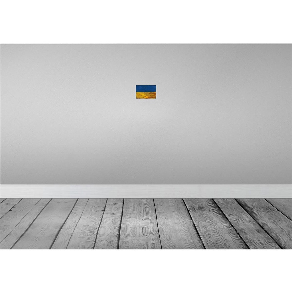 [LA-115947-1812-H] Holzschild 12x18 cm Ukraine Rost Flagge Fahne Wappen Bild 2