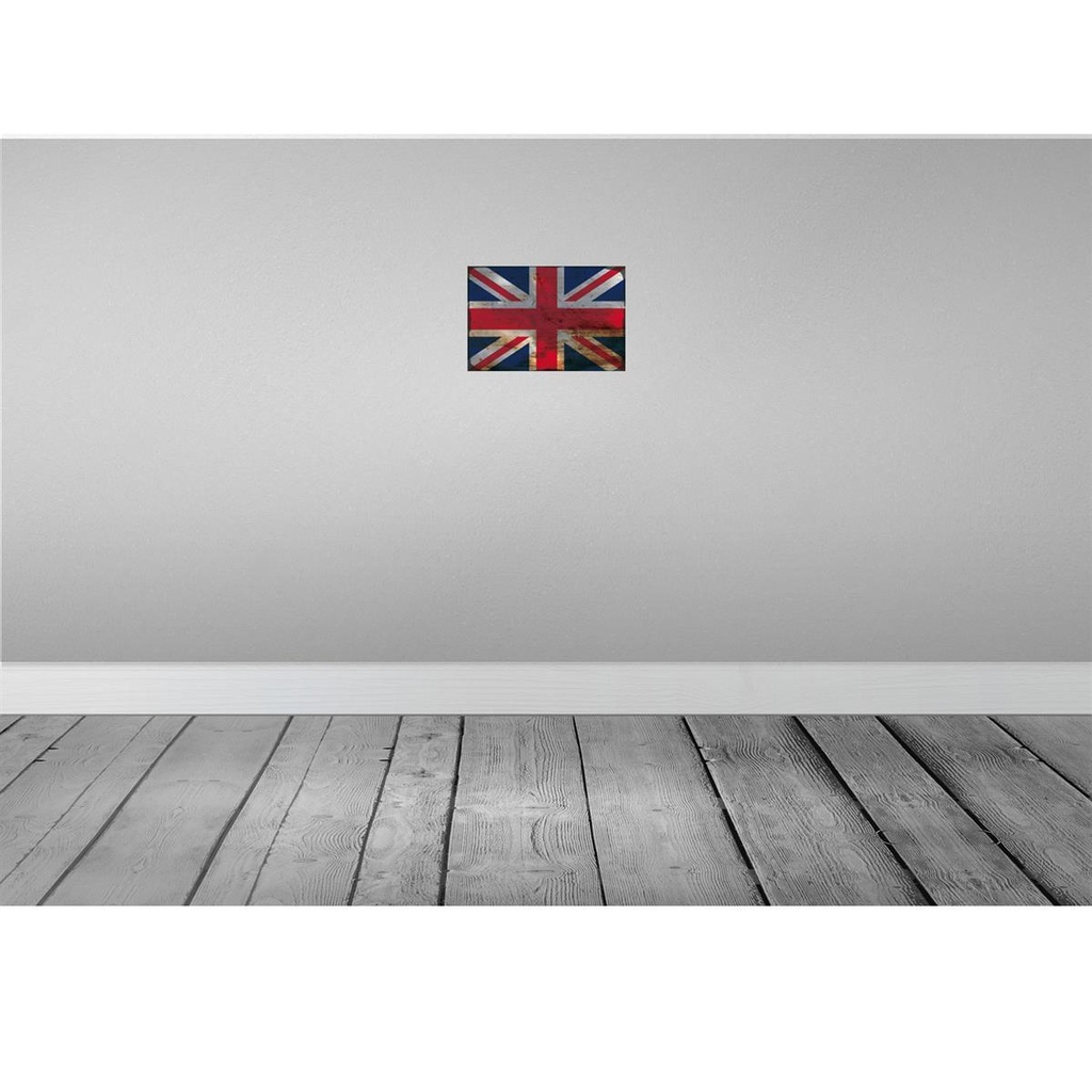 [LA-115949-H] Holzschild 20x30 cm Union Jack United Kingdom Rost Flagge Fahne Wappen Bild 2