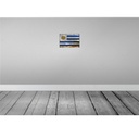 [LA-115950-2030] Blechschild 20x30 cm Uruguay Rost Flagge Fahne Wappen Bild 2