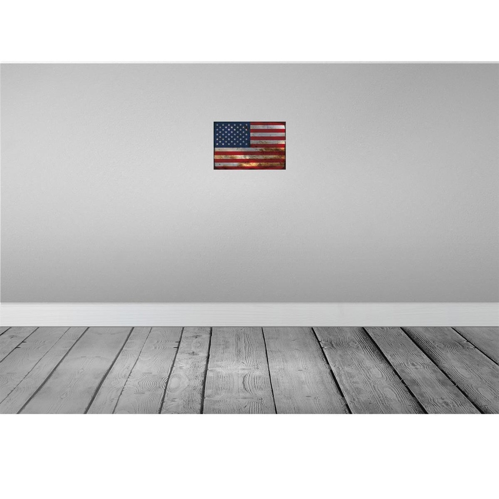 [LA-115951-H] Holzschild 20x30 cm Vereinigte Staaten States Rost Flagge Fahne Wappen Bild 2