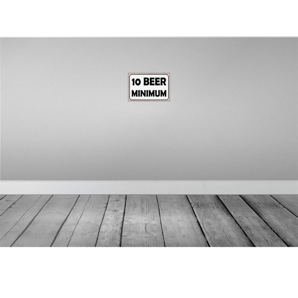 [LA-115973-H] Holzschild 20x30 cm 10 Beer minimum Bier Alkohol Dekoration Bild 2