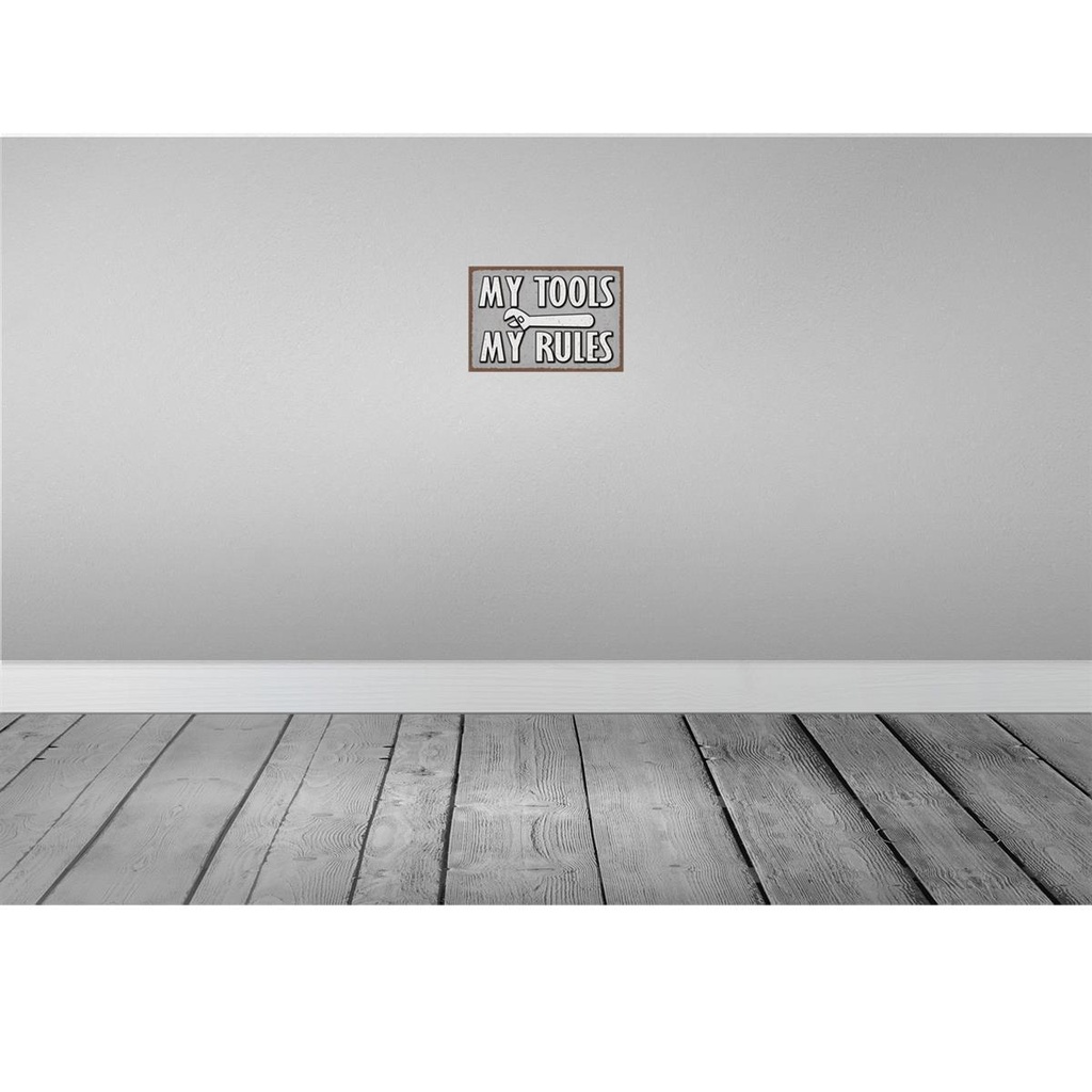 [LA-115984-2030] Blechschild 20x30 cm my tools rules Dekoration Bild 2