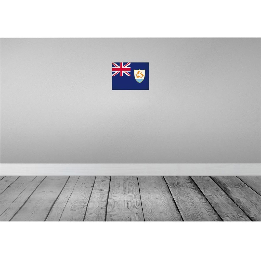 [LA-116007-2030] Blechschild 20x30 cm Anguilla Vintage Flagge Fahne Wappen Bild 2