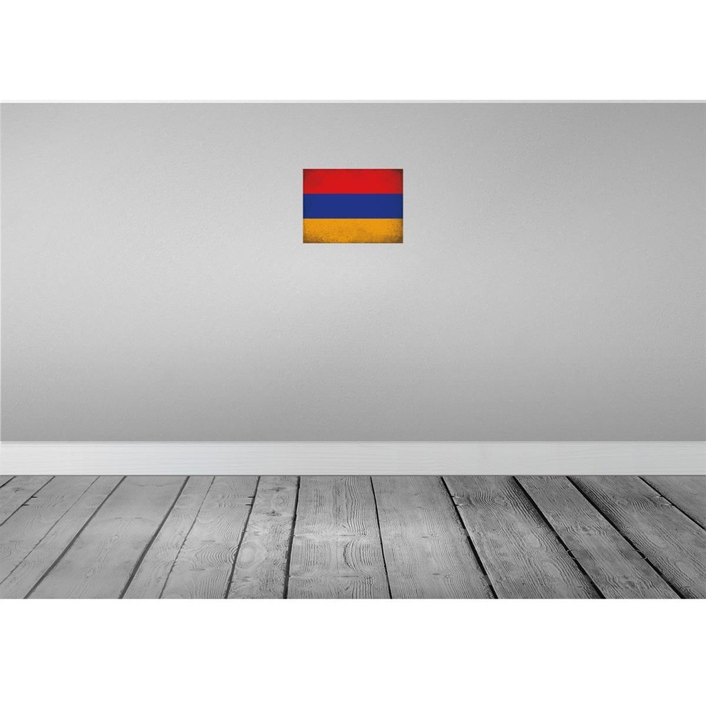 [LA-116010-H] Holzschild 20x30 cm Armenien Armenia Vintage Flagge Fahne Wappen Bild 2
