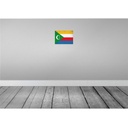 [LA-116044-H] Holzschild 20x30 cm der Komoren Comoros Vintage Flagge Fahne Wappen Bild 2