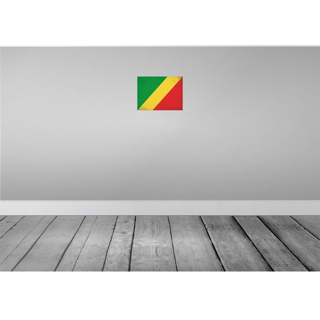 [LA-116045-2030] Blechschild 20x30 cm Kongo the Congo Vintage Flagge Fahne Wappen Bild 2