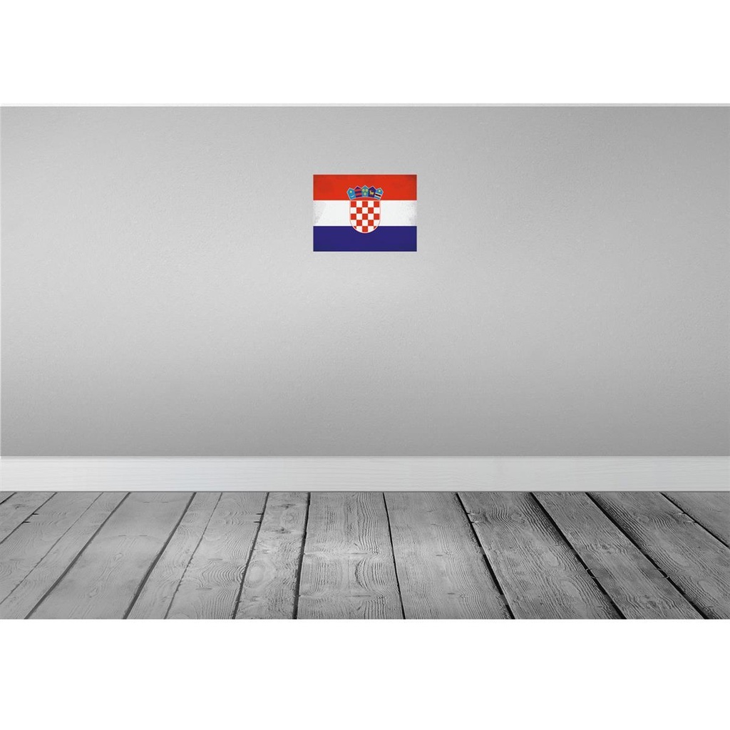 [LA-116048-H] Holzschild 20x30 cm Kroatien Croatia Vintage Flagge Fahne Wappen Bild 2