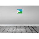 [LA-116054-H] Holzschild 20x30 cm Dschibuti Djibouti Vintage Flagge Fahne Wappen Bild 2