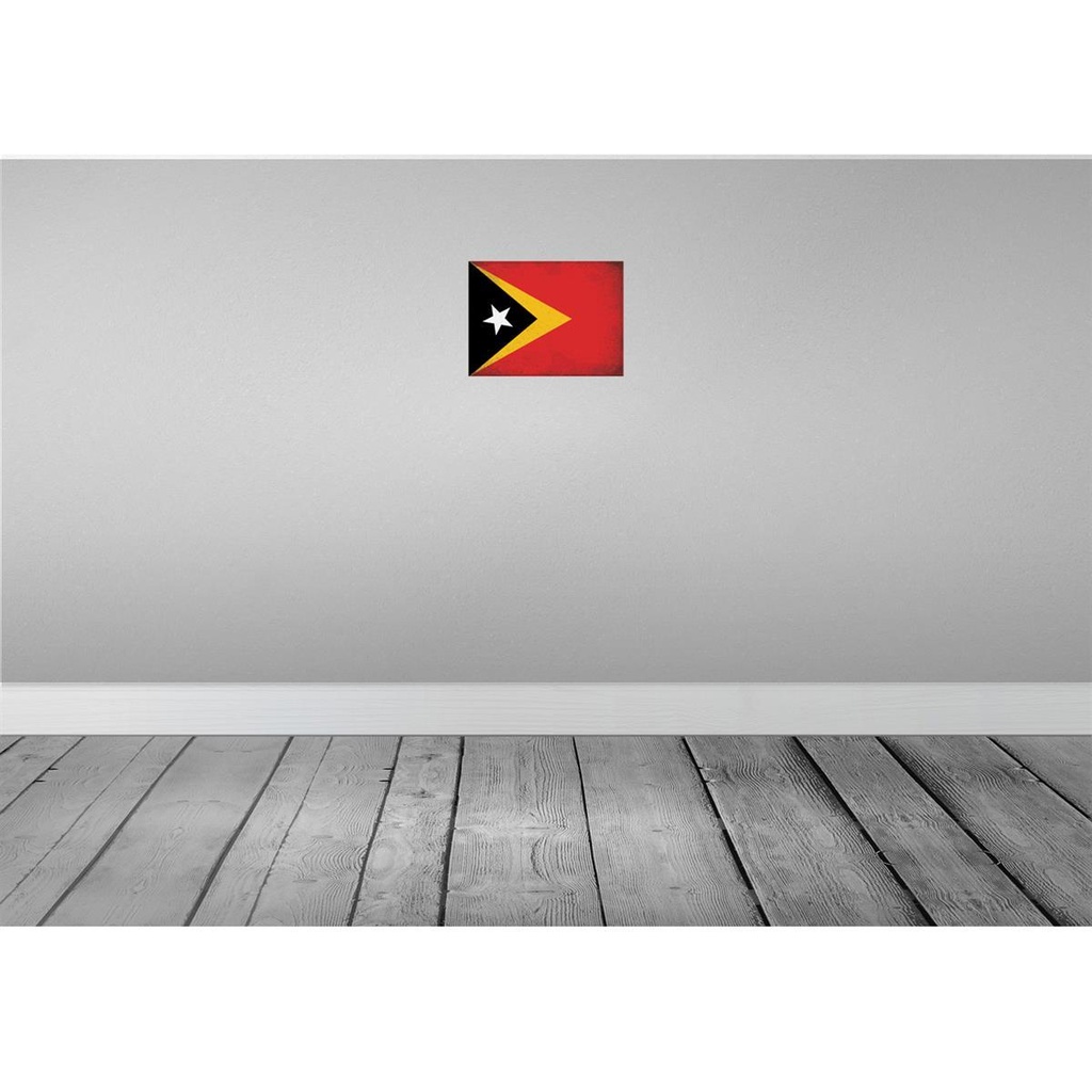 [LA-116057-H] Holzschild 20x30 cm Osttimor East Timor Vintage Flagge Fahne Wappen Bild 2